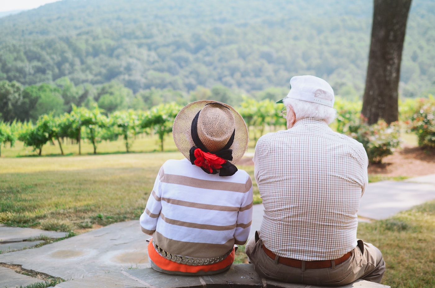 A senior couple enjoying time together